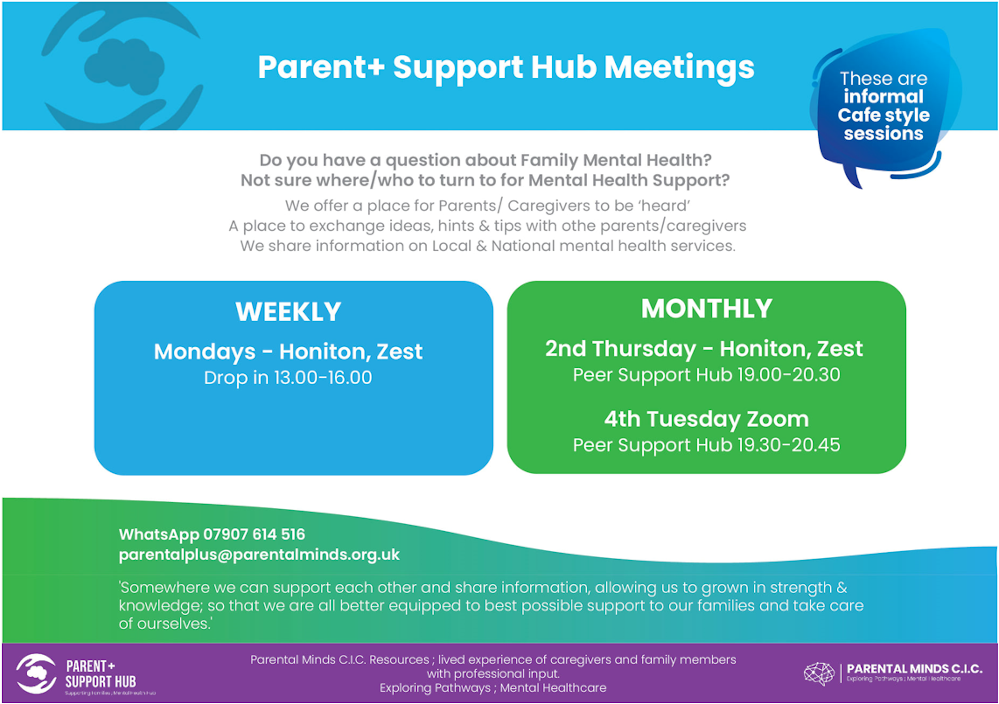 Parent+ Support Hub meetings